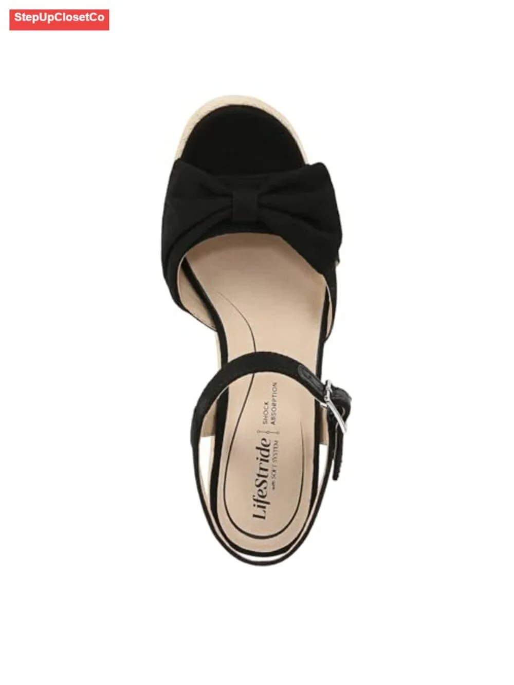 Casual Wedge Espadrille Sandal with Cushioning and Traction Sole